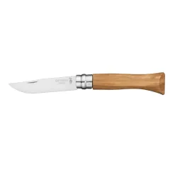 OP-002023-Opinel Inox No 6 Zeytin Ahşap Saplı Paslanmaz Çelik Çakı