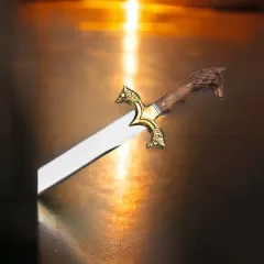 Kurt Başlı Süleyman Şah Kılıcı Çift Kurt Balçaklı